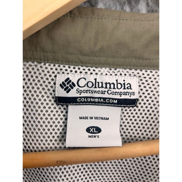 Columbia PFG UPF 30 Long Sleeve Vented Fishing Shirt Khaki Men’s XL - Picture 10 of 11